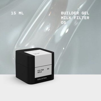 BIBLIOTEKA Моделюючий гель Builder Gel № 05 Milk FILTER &ndash; Молочний, 15 мл 1955 фото