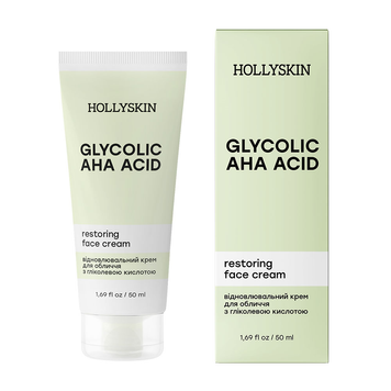 Відновлювальний крем для обличчя з гліколевою кислотою Glycolic AHA Acid Face Cream, 50 ml 0213h фото